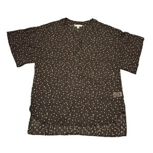 CAbi Sheer Blouse/Shirt - Size XS - Black/Pink Polka Dots‎